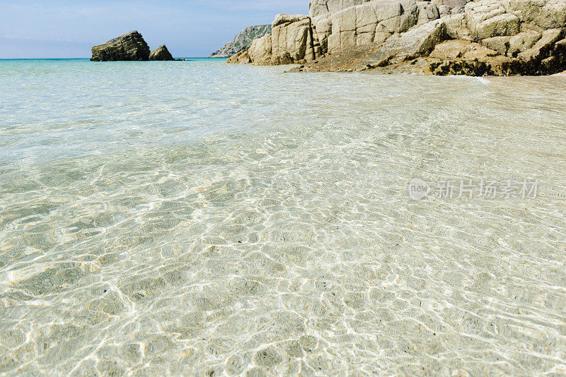 康沃尔Pedn Vounder海滩的海景